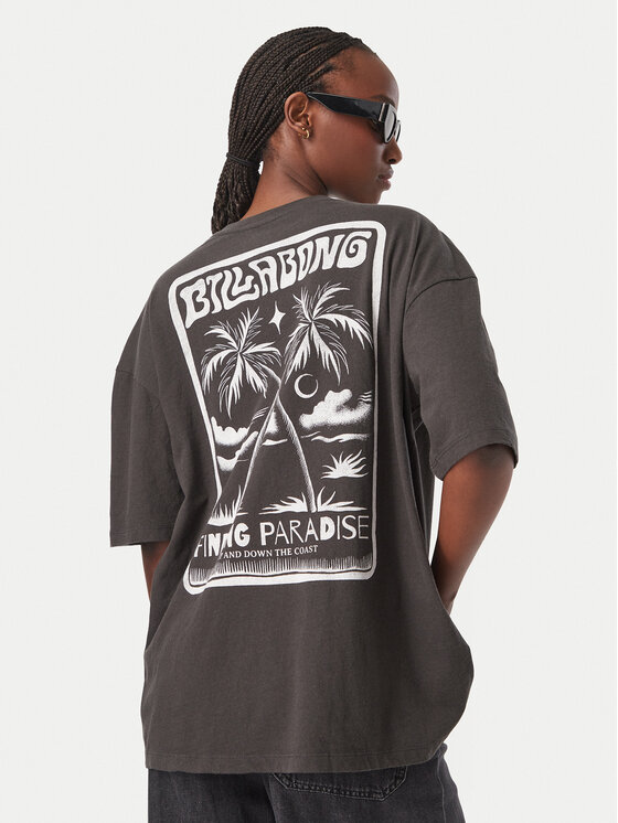 Billabong Billabong T-Shirt EBJZT00638 Szary ciemny Oversize