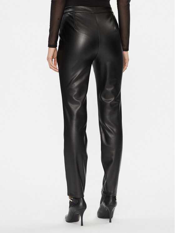 Noisy May Noisy May Dirbtinės odos kelnės 27026067 Juoda Slim Fit