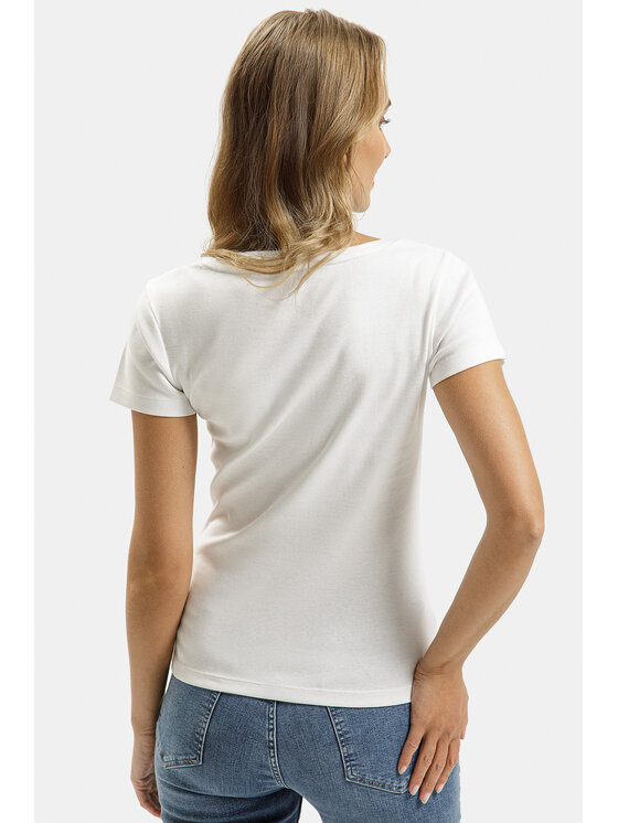 Cross Jeans Cross Jeans T-Shirt 55577-008 Biały Regular Fit