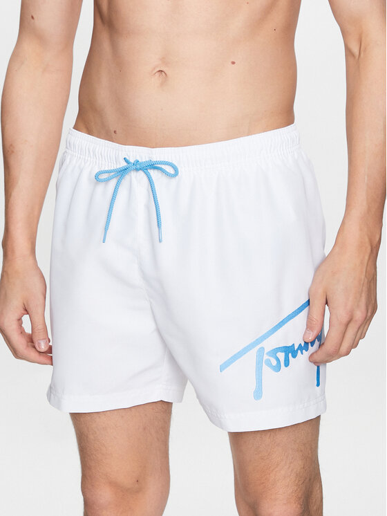 Tommy Jeans Pantaloni scurți pentru înot UM0UM02862 Alb Regular Fit