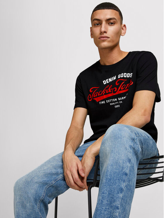 T-shirt Logo 12180867 Nero Slim Fit