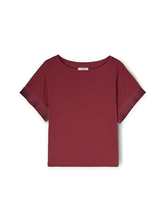 Motivi Motivi T-shirt G378W003430N016 Bordeaux Boxy Fit