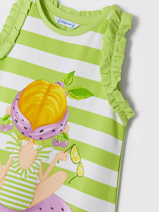 Vestito estivo 3948 Verde Regular Fit