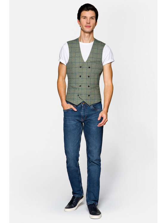 Lancerto Lancerto Kamizelka Corinne Zielony Regular Fit