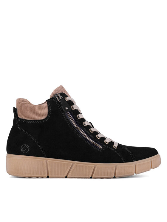 Remonte Remonte Schnürschuhe D1T70-03 Schwarz