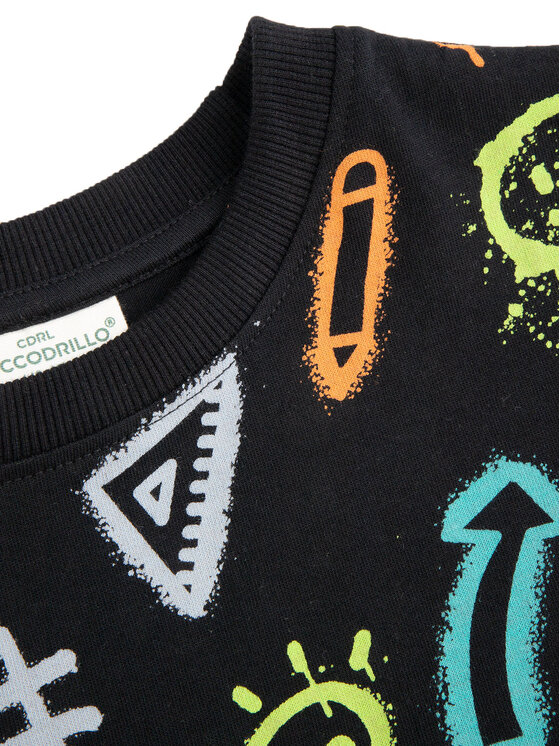Coccodrillo Coccodrillo T-krekls WC5143220VBB Melns Regular Fit