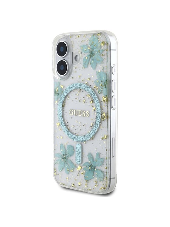 Guess Guess Etui na telefon Apple iPhone 16 Turkusowy