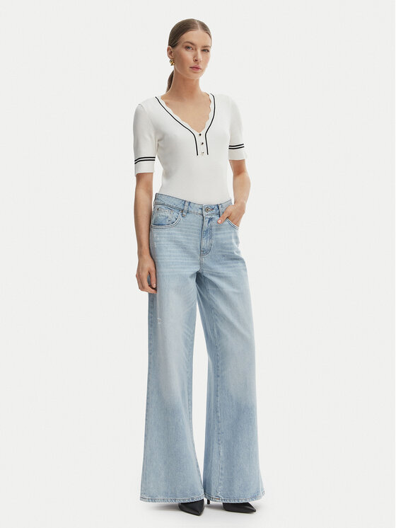 Fracomina Fracomina Τζιν FP26SV3015D47103 Μπλε Wide Leg