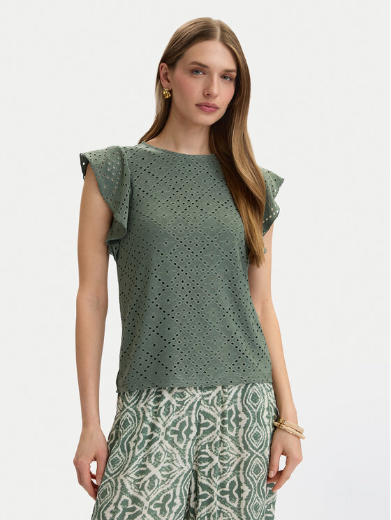 Vero Moda Vero Moda Blúzka Tassa 10286067 Zelená Loose Fit