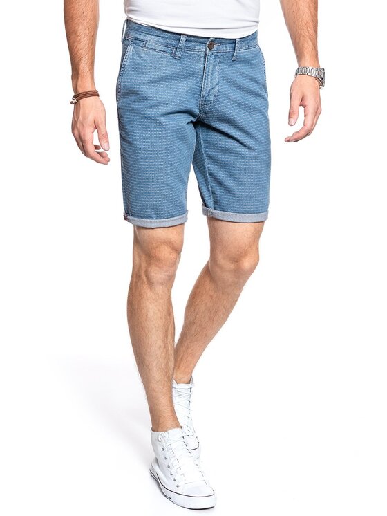 Mustang Mustang Szorty jeansowe CLASSIC CHINO SHORT Biały Regular Fit