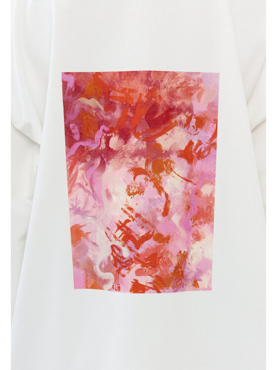 Mirons Mirons Longsleeve Print Biały Oversize