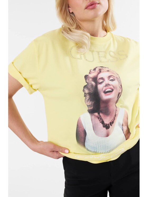 Guess Guess T-Shirt 182691 Žlutá Classic Fit