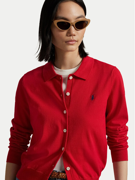 Polo Ralph Lauren Polo Ralph Lauren Kardigan 211959285002 Crvena Slim Fit