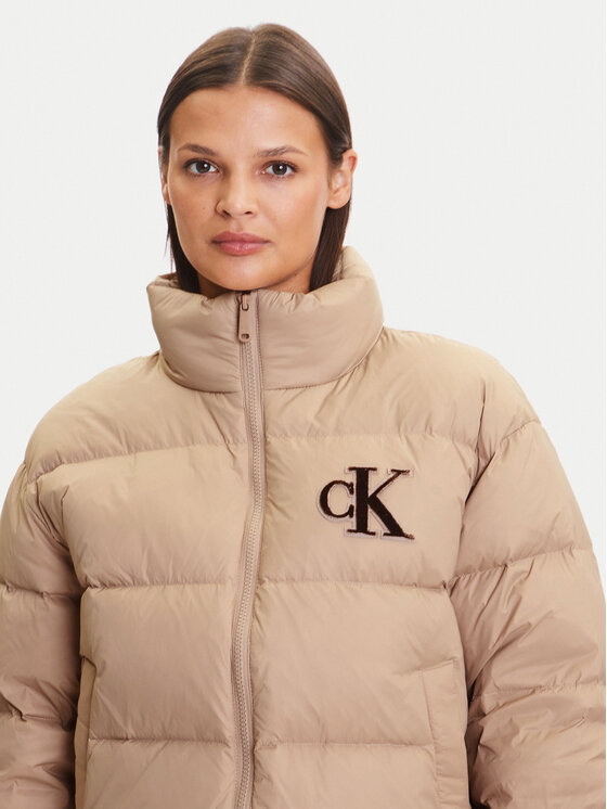 Calvin Klein Jeans Calvin Klein Jeans Pernata jakna Graphic Logo LV047D503G Bež Regular Fit