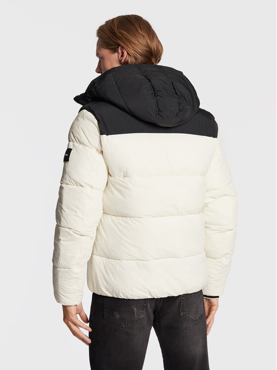 Calvin Klein Calvin Klein Geacă de iarnă Crinkle Color Block K10K110337 Écru Regular Fit