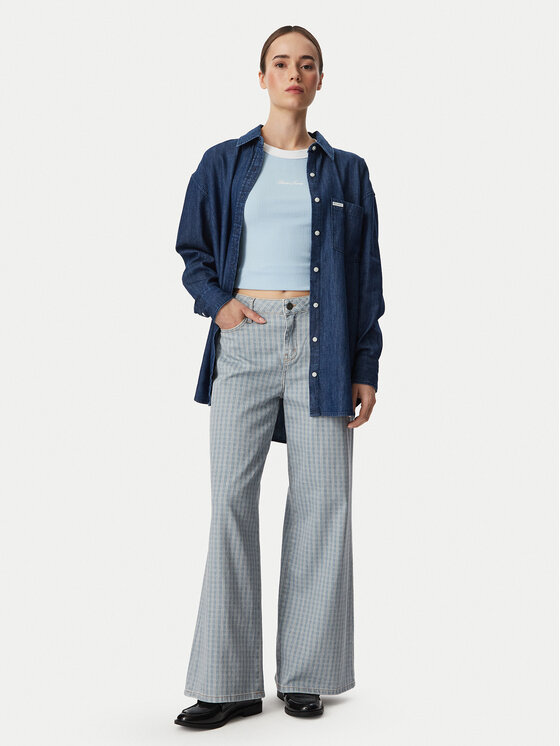 Guess Jeans Guess Jeans camicia di jeans W6YHC2 D1195 Blu Relaxed Fit