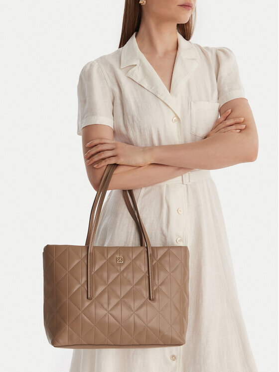 Calvin Klein Calvin Klein Táska Quilted Small Tote LV04F3325G Bézs