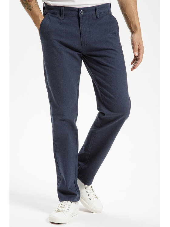 Cross Jeans Cross Jeans Chinosy F 194-286 Granatowy Tapered Leg