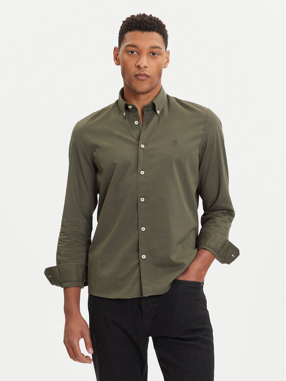 Marc O'Polo Marc O'Polo Hemd 528 7268 42342 Grün Regular Fit