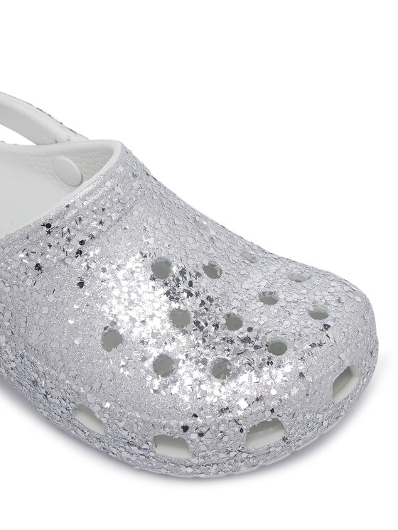 Crocs Crocs Natikače Classic Dazzle Glitter Clog K 213915 Srebrna