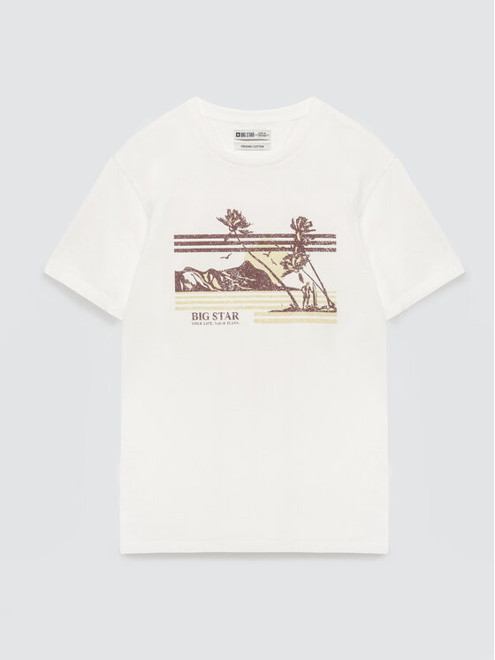 BIG STAR BIG STAR T-Shirt REGGER Biały Basic Fit