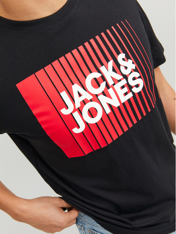 Jack & Jones Jack & Jones T-Shirt Corp 12233999 Czarny Standard Fit