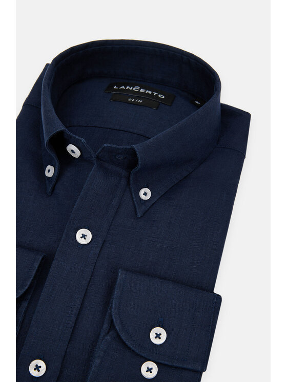 Lancerto Lancerto Koszula Lucy KO073123000021 Granatowy Slim Fit