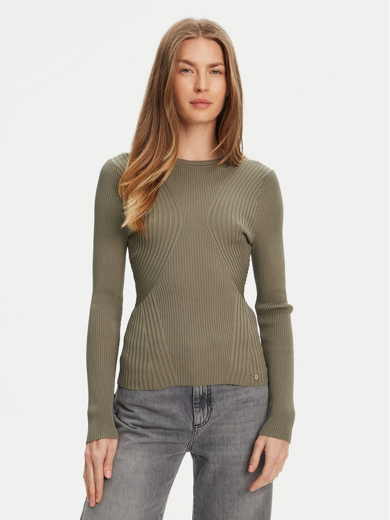 Guess Guess Sweater W5YR08 Z0040 Zöld Regular Fit