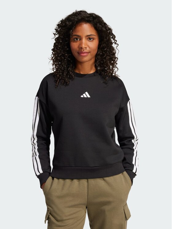 adidas adidas Bluza Essentials 3-Stripes Fleece Czarny Regular Fit