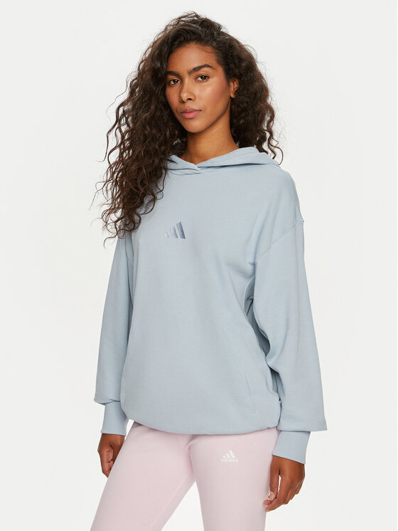 adidas Mikina ALL SZN French Terry IY6811 Modrá Loose Fit