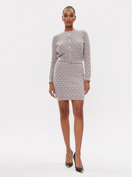 Guess Guess Mini sukňa W3BD0N Z3BF2 Sivá Regular Fit