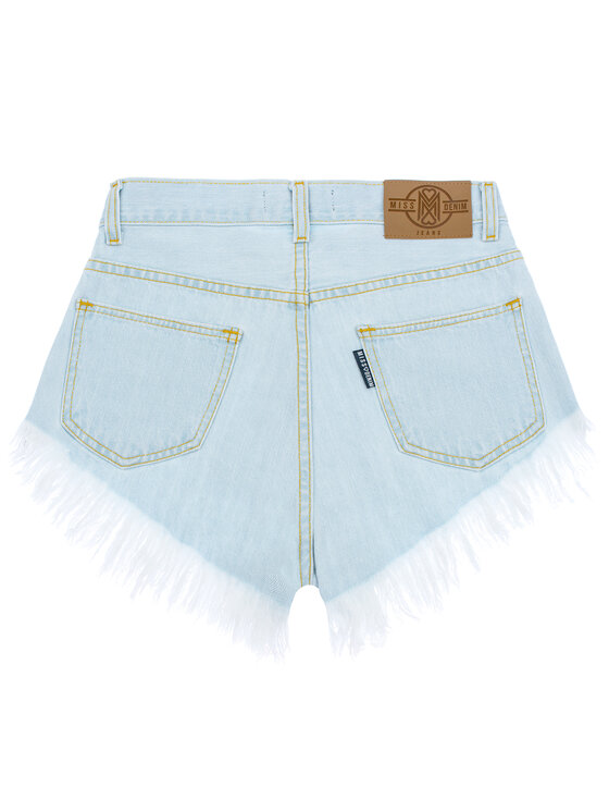 MissDenim MissDenim Szorty jeansowe High Waist Niebieski Regular Fit