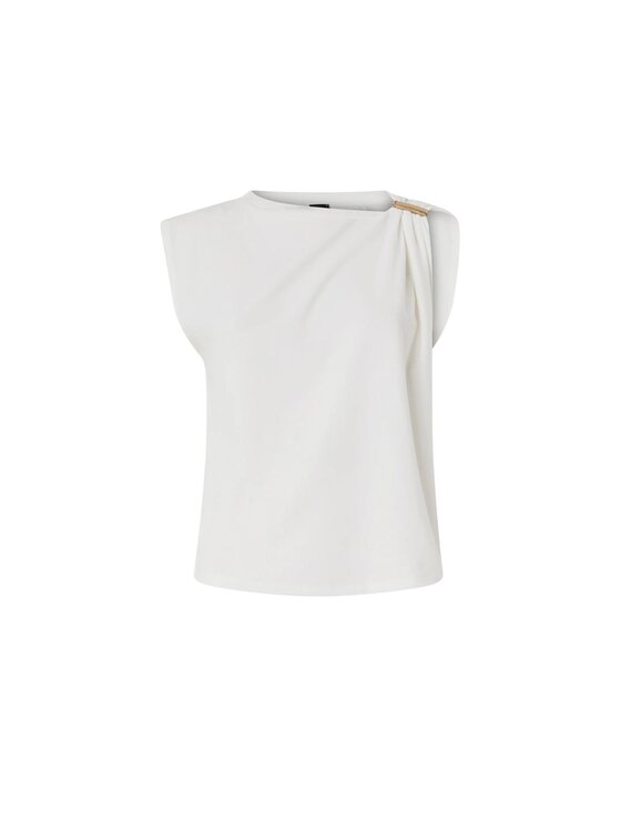 PINKO PINKO Top MELODY MAGLIA JERSEY COTONE ST Bianco Regular Fit