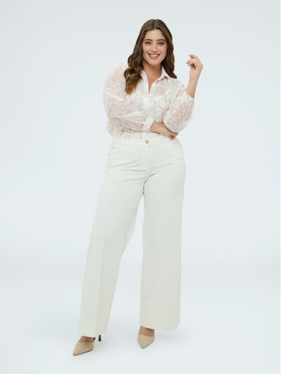 Fiorella Rubino Fiorella Rubino Koszula 5051T001455N0S1 Biały Regular Fit