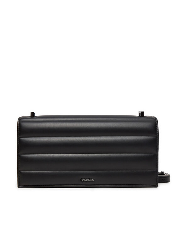 Geantă Calvin Klein Line Quilt Sm Conv Shoulder Bag K60K612639 Negru