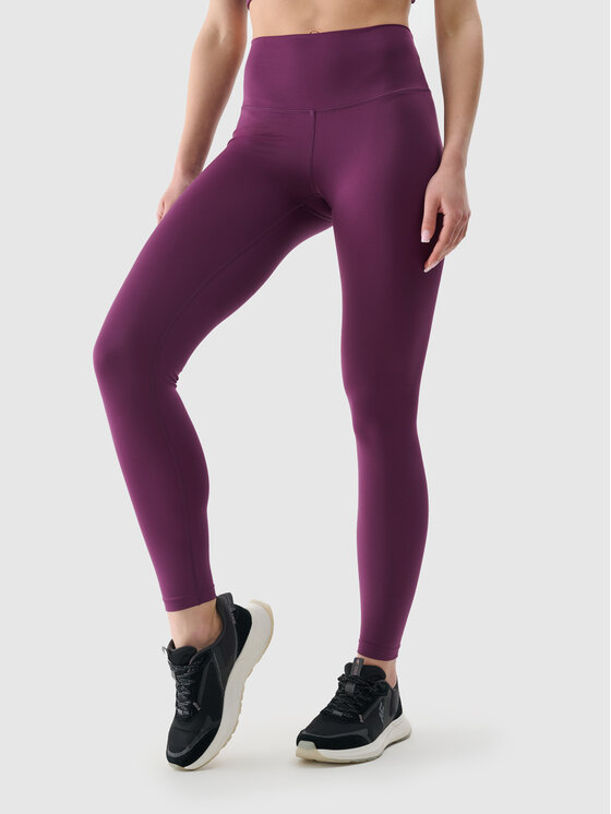 4F 4F Legginsy EMPOWERED BY NATURE Fioletowy Slim Fit