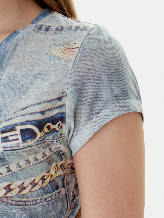 Guess Guess T-Shirt W6RI52 KCCG0 Blau Regular Fit