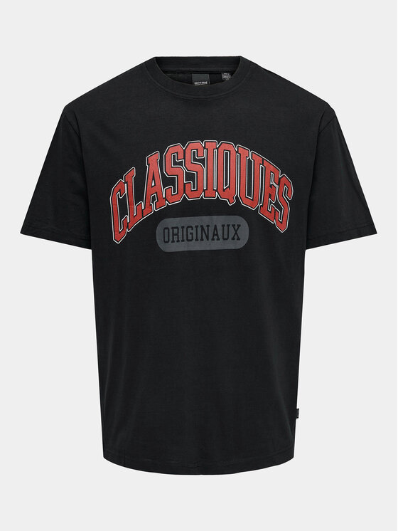 Only & Sons Only & Sons T-shirt Classiques 22029023 Crna Relaxed Fit