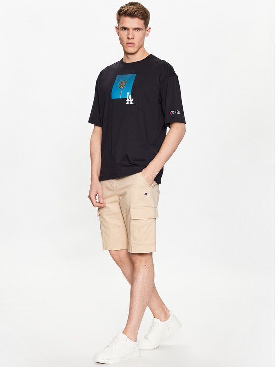 Pantaloncini di tessuto 218736 Beige Regular Fit