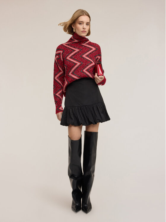 Motivi Motivi Gonna midi 1005Q001166N033 Nero Flared Fit