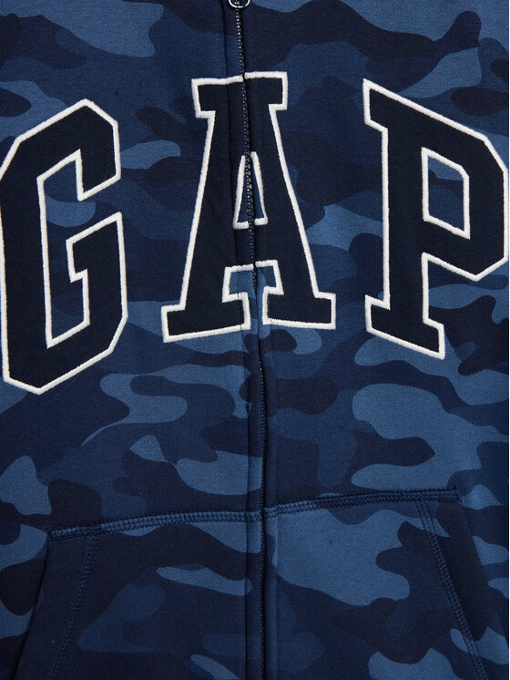 Gap Gap Majica dugih rukava 419551-00 Plava Regular Fit