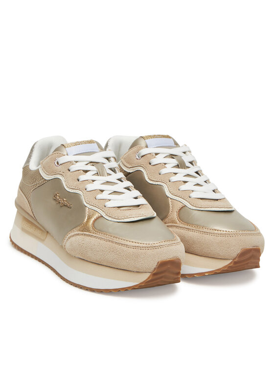 Pepe Jeans Pepe Jeans Sneakersy Rusper Shine PLS60033 Beżowy