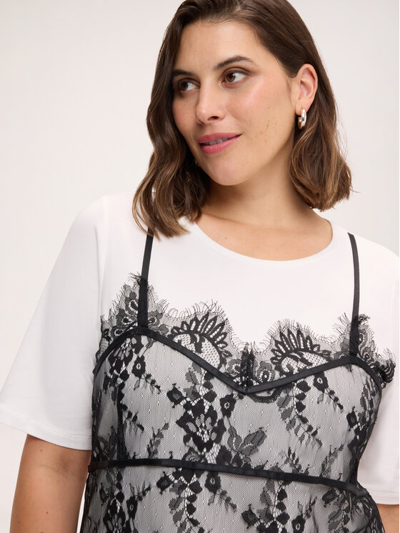 Fiorella Rubino Fiorella Rubino T-Shirt G0DKL009295N0S1 Biały Regular Fit