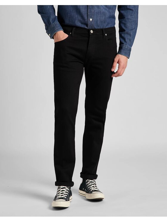 Lee Lee Jeansy RIDER Czarny Slim Fit