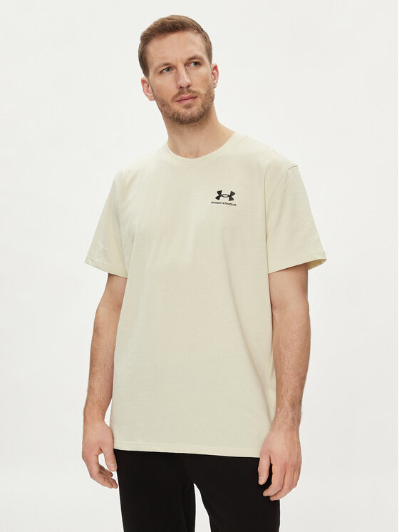 Under Armour Tricou Ua M Logo Emb Heavyweight Ss 1373997-273 Bej Loose Fit image3