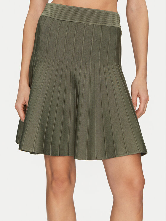Guess Guess Mini suknja W5GD0U Z2XY0 Zelena Regular Fit