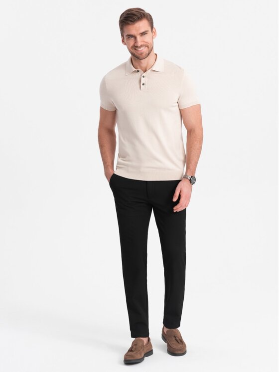 Ombre Ombre Chino kalhoty OM-PACP-0191 Černá Regular Fit