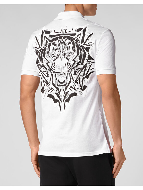 Plein Sport Plein Sport Polo 815 Biały Slim Fit