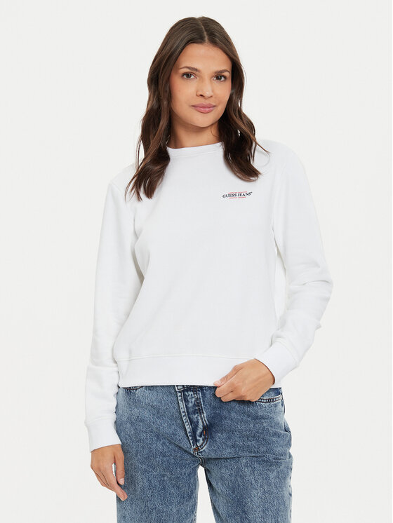 Guess Jeans Guess Jeans Sweatshirt W4YQ07 KC811 Weiß Regular Fit
