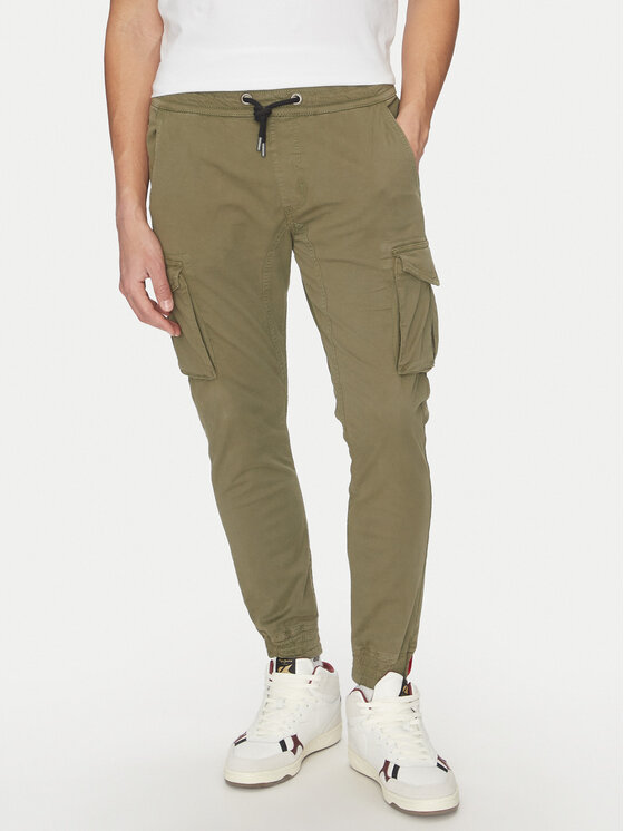 Alpha Industries Jogger nohavice Twill 116202 Zelená Regular Fit